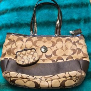 Coach purse and coin purse